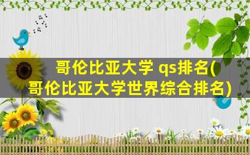 哥伦比亚大学 qs排名(哥伦比亚大学世界综合排名)